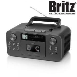 브리츠 BZ-LX50BT 블루투스 스피커 카세트 올인원 CD플레이어 오디오 녹음 FM라디오 USB 건전지사용