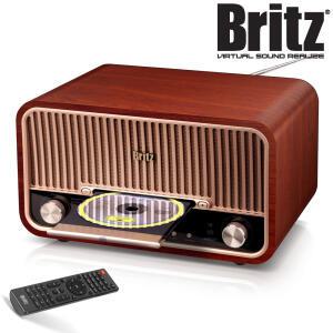 브리츠 BZT7800 Plus 우드 레트로 블루투스 CD플레이어 미니 오디오 스피커 라디오 아기 시디플레이어