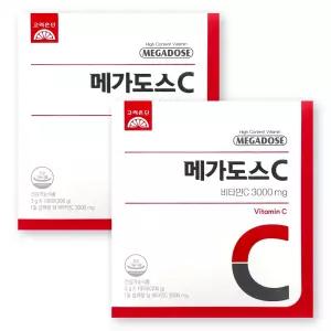 고려은단 메가도스 비타민C 3000mg 3g X 100포 2박스 고함량 비타민씨