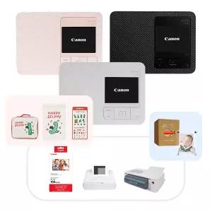 정품 캐논 셀피 CP1500 포토프린터+RP-108인화지+휴대용배터리+한정판 조구만 패키지