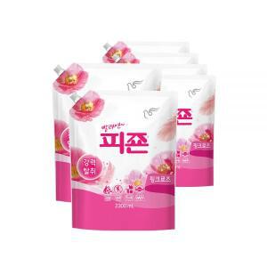 피죤 강력탈취 섬유유연제 2300ml X 6개 핑크로즈