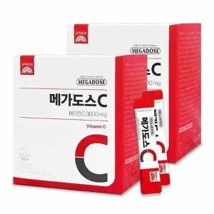 고려은단 메가도스C 비타민C 3000 3g x 100포 2박스 고함량 분말 스틱 D