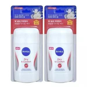 니베아 데오드란트 스틱 드라이 앤 콤포트 50ml 2개
