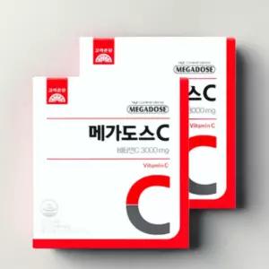 고함량 영국산 비타민C 메가도스C 3000 100포 2박스 먹기현한 분말 스틱포장