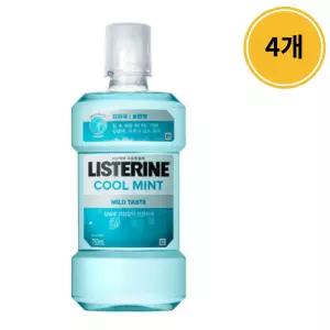 리스테린 쿨민트 마일드 저자극 순한맛 750ml 4개