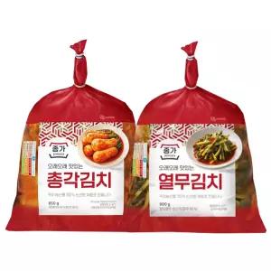 종가집 총각김치 850g + 열무김치 900g 혼합팩