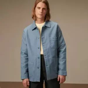 [르몽생미셸](강남점)몰스킨 남성 (M)Genuine Lmsm Work Jacket_Light Blue_LSTA0JK61M