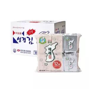 [신세계라이브쇼핑][본사운영]지도표 성경김 재래 식탁김 4g 12봉 x 8개 (총 96봉) 1박스