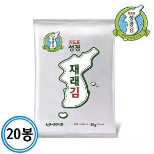 지도표성경김 지도표 성경김 재래 전장김 30gx20봉 한박스