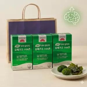 고려은단 식물성 퓨어 알티지 오메가3 기억력 플러스 600mg 60캡슐 3개 3개월분
