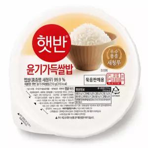 햇반 백미 윤기가득쌀밥 210g 36개