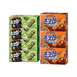오리온 초코칩쿠키 말차라떼 104g, 4개 + 초코칩쿠키 192g, 3개
