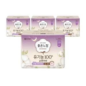 [42cm] 좋은느낌 유기농 순면커버 수퍼롱 오버나이트 8매 X 4팩