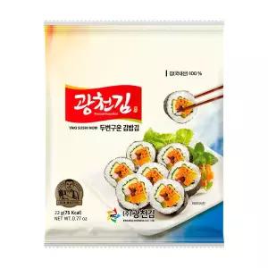 신선집중 광천김 소문난 두번구운 김밥김 22g 10개 100매