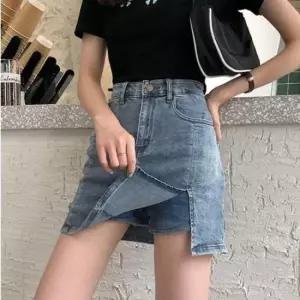여름 데일리 여성용 스커트 데이트룩 인조청 반바지형