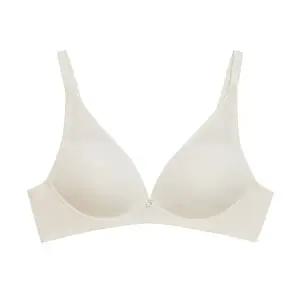 [WONDERBRA] V넥 노와이어 브라 오트밀 WBWBR4N30T