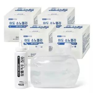 이도팜 소노젤리 투명 5L x 4개 소노겔 초음파젤 화이트 ECG 공병포함