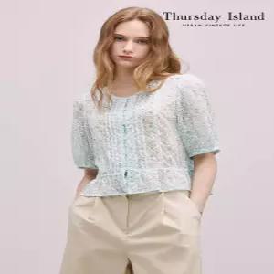 [Thursday Island] 레이스 핀턱 블라우스(T244MBL244W)