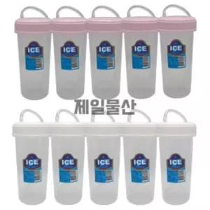 도매 덕신화학 다회용 빨대컵 간편 플라스틱컵 색상랜덤 300ml 10개