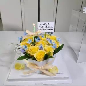 피어담다 생화 플라워케이크 꽃케이크 부모님생싱선물 생일 결혼기념일