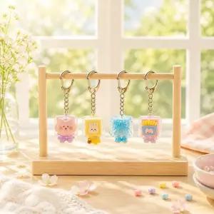 기관 단체 2+2인용 데일리 체인지 키캡 키링 만들기 키보드키캡 꾸미기 클리커 파츠 DIY 봄이오나봄 키트