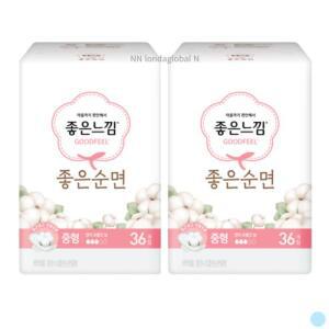좋은느낌 순면 생리대 좋은순면 중형 추천 36매 X 2팩