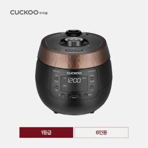 쿠쿠압력밥솥6인용 CRP-R0655FB 블랙&브라운 음성안내 풀스텐커버 모션패킹 원버튼세척