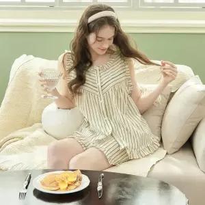 메이플라워 리프ST 나시 순면 여성 빅사이즈 잠옷 세트