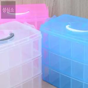 성심소 멀티박스 3단 중형 손잡이박스 칸막이수납함