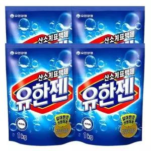 [하프클럽/]유한젠 산소계표백제 가루 세탁세제 1kgx4개