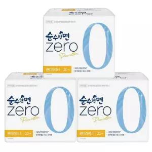 [순수한면] 깨끗한나라 순수한면 제로 Zero 팬티라이너 슈퍼롱 20Px3팩