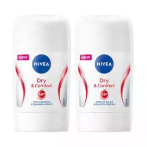 니베아 데오드란트 스틱 드라이 앤 콤포트 50ml X 2개