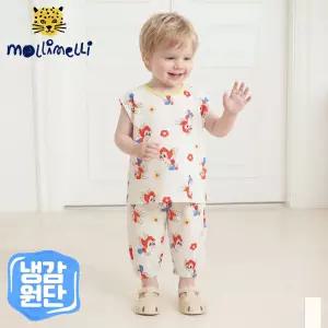 [몰리멜리] 피스꾸꾸플리츠시원상하복