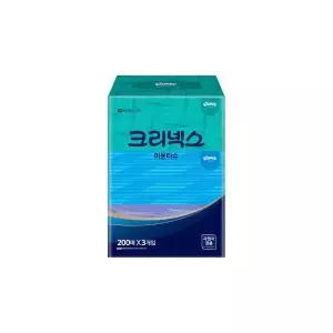 크리넥스 클래식 미용티슈 200매 x 3개 1팩 각티슈 화장지 휴지