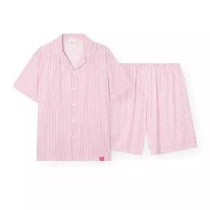 [롯데백화점]오르시떼 남성 H126 라이비핑크 반소매 파자마 세트 OR26MMBEH126