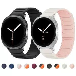 삼성 시계 8 용 마그네틱 밴드 Watch8 클래식 46mm 액세서리 실리콘 루프 스트랩 교체 팔찌