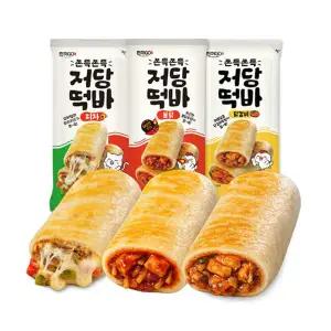 한끼고 쫀득쫀득 저당떡바 9팩 (닭갈비3 피자3 불닭3)