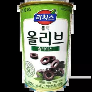 블랙올리브 슬 (리치스 405g) X24 행사용 대포장할인 테이크아웃용 가정집 슬라이스 깊은맛