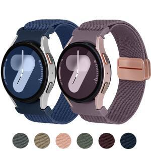 갤럭시 워치 7 6 4 클래식용 마그네틱 나일론 루프 밴드, 5 프로 44mm 47 스트랩 (틈새 없음)