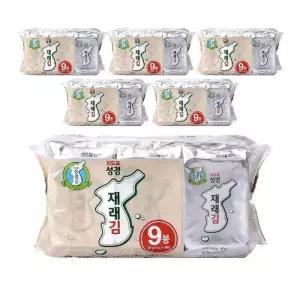 [성경김본사] 지도표성경김 재래 식탁김 4g 9봉 6세트(총54봉)