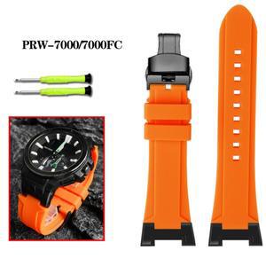 카시오 PROTREK 시리즈 산악 시계 PRW-7000된 실리콘 고무 가죽 밴드 방수 스트랩