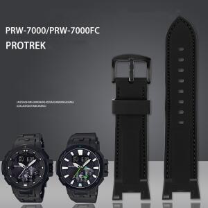 Casio PROTREK 시리즈 PRW-7000 고무 시계 밴드 스트랩 (도구 팔찌 포함) 용 새 수정 실리콘