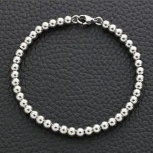 써지컬스틸 골드비드 남녀공용 볼팔찌(4mm) aYY94lIH