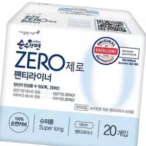 (다올)생리대 순수한면 ZERO 순면 라이너롱 20P 3개 깨끗한나라