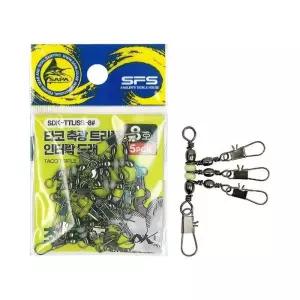 싸파 더블킬 SDK-TTLISS-8 타코 축광 트리플 인터락 도래 8호 5PCS 두족류 문어채비