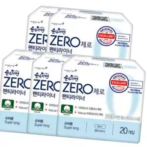 (다올)순면 팬티라이너 슈퍼롱 20입 5P 생리대