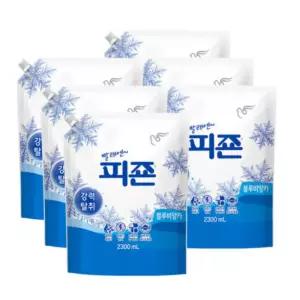 피죤 섬유유연제 리필 2300ml 6개 블루비앙카