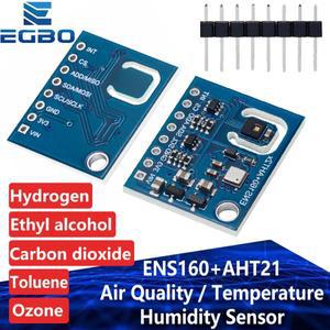EGBO ENS160+AHT21 이산화탄소 CO2 TVOC 공기 품질 및 온도 습도 센서 Arduino용 CCS811 교체
