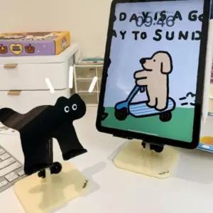 아크릴 고양이 균형잡힌 핸드폰 거치대 받침대 꽂이 홀더