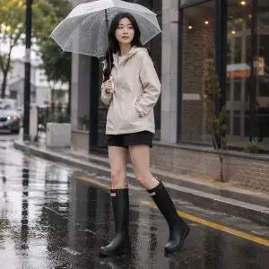 [헌터] 레인부츠 플레이 톨 여성 장화 블랙 WFT2007RMA-BLK